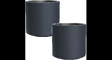 Prosperplast bloempot, met inzet, hoogte 29cm, antraciet - 2 stuks
