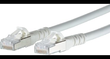 Metz Connect 1308453088-E RJ45 Netwerkkabel, patchkabel CAT 6A S/FTP 3.00 m Wit Snagless 1 stuk(s)