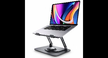 Sounix Laptop standaard - Aluminium - 360* Draaibaar - Universeel 10 tot 16 inch - Alle laptops - Ergonomisch - Zwart