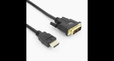 ACT HDMI-A male naar DVI-D male adapterkabel, 3 meter AK3736