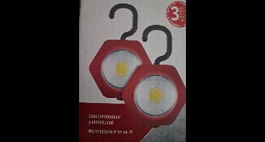 Parkside 2 stuks werklampen - LED Lampen - met Magneet en Draaibare ophanghaak