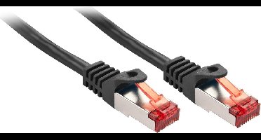LINDY 47377 RJ45 Netwerkkabel, patchkabel CAT 6 S/FTP 7.50 m Zwart 1 stuk(s)