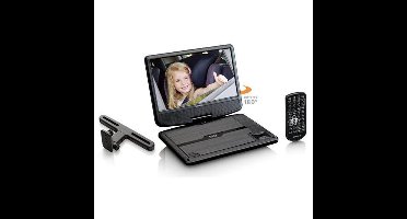 Lenco DVP-901BK - 9" Portable DVD-speler met USB en ophangbeugel - Zwart
