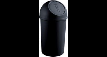 HELIT Afvalbak klapdeksel - 25 liter - Kunststof - Lichtgrijs - dxh 315x615 mm