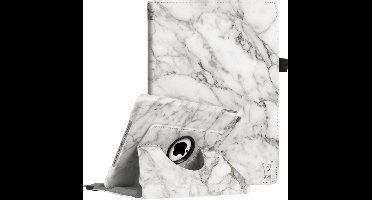 Hoes geschikt voor iPad 2017 / 2018 9.7 inch - Hoes Book Case 360 Graden Marmer