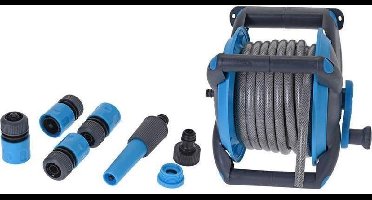 Pro Garden Tuinslang Houder - 15 meter Slang - met 4 opzet stukken - Tuinieren - Planten - Tuinslanghaspel