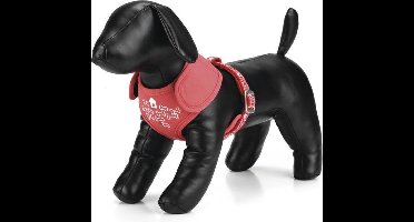 Polyester borsttuig Bones. Rood, verstelbaar.