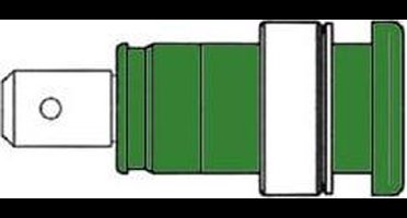 GEISOLEERDE INBOUWBUS 4mm, AANRAAKVEILIG / GROEN (SEB 2620-F6,3) (HM2441S)