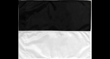 Non-branded Grensrechtersvlag 39 X 32 Cm Zwart / Wit