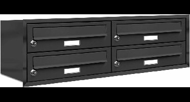 4 personen adressen brievenbussysteem inbouw brievenbus RVS