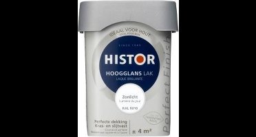 Histor Perfect Finish Lak Hoogglans 0,25 liter - Zonlicht (Ral 9010)