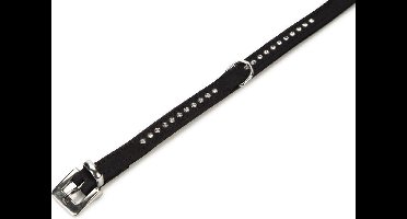 Beeztees Buffalo - Halsband Hond - Leer - Zwart - 30-36 cm