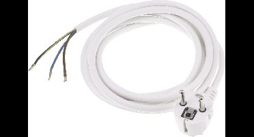 Q-Link aansluitsnoer - randaarde - 2500W - 3 x 1.0 mm² - 2.5 m - wit