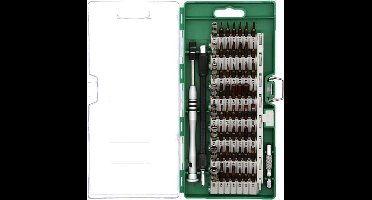 DELTACO VK-55 Gereedschap set smartphone reparatie, 58 stuks, Precisie CRV, groen