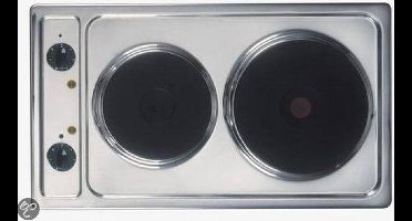 Amica 27824 kookplaat Zwart, Roestvrijstaal Ingebouwd 30 cm 2 zone(s)