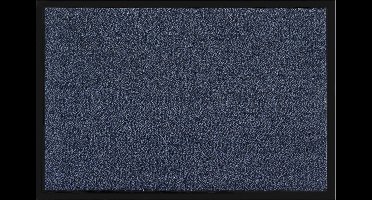 MD Entree - Deurmat - Shannon - Blauw - Vloerkleed - Met antislip - Wasbaar- Vocht absorberend - Hoge dichtheid 600gr/m2 - 60 x 90 cm