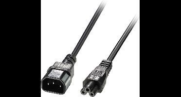 LINDY Stroom Aansluitkabel [1x Apparaatstekker, male C14 - 1x Apparaatbus C5] 3.00 m Zwart