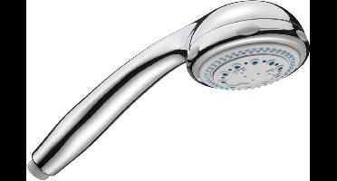 Allibert SILTO handdouche - 7 jets - met drukknop STOP - chroom - rond - 30 % ecowaterbesparing