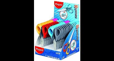 Sensoft 3D 13 cm schaar - zachte grepen - assorti kleuren