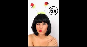 6x Hoofddiadeem lieveheersbeestje