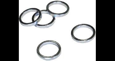 Vwp Balhoofdring 1 1/8 Inch 3mm Aluminium Zilver 5 Stuks