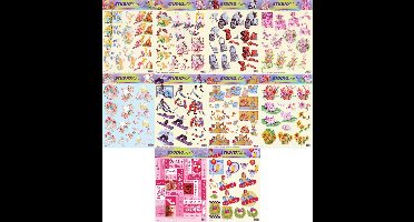 10x 3DA4 Knipvellen - Voor elk wat wils - Maak prachtige kaarten en scrapbook