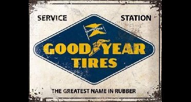 GoodYear Tires Service Station Metalen wandbord in reliëf 30 x 40 cm .