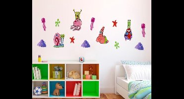 Nickelodeon - Spongebob Squarepants - Muurdecoratie - Wanddecoratie - Muursticker - Wandsticker - Kinderkamer - 14-delig Foam set.