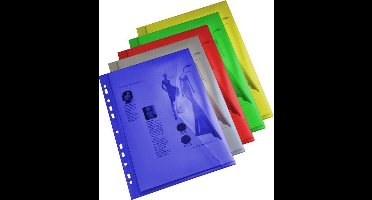 EXXO-HFP #35300 - A4 Ringband Documententas - Assorti kleuren - 150 stuks (15 pakken @ 10 stuks)