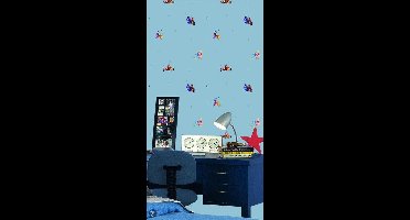 Dutch Wallcoverings Papierbehang - Kinderbehang - Disney - Pooh - Blauw