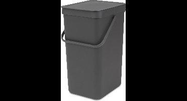 Brabantia Sort & Go Prullenbak - 16 liter - Dark Grey