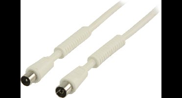 120 dB Coaxkabel Coax Male (IEC) - Coax Female (IEC) 1.00 m Wit
