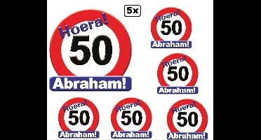 5x Huldeschild Abraham 50 jaar