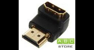 HDMI A-A VERLOOPSTEKKER 90Â° NAAR BENEDEN MALE FEMALE