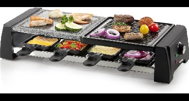 DOMO DO9190G Gourmetset - Raclette - Steengrill - 8 personen - PFAS-vrij - 1200 W