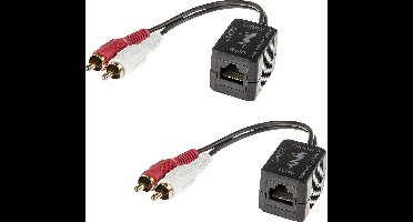 Lindy kabeladapters/verloopstukjes 2xRCA/RJ45
