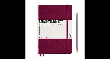 Leuchtturm1917 A5 Medium Notitieboek Hardcover Blanco Port Red