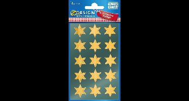 Avery Etiket Z-design Christmas gouden sterren - 2 vel