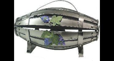 Wijnfleshouder wijnvat metaal