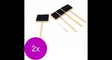 Nature Plaatetiketten - Kweekbenodigdheden - 2 x 20.5x8.6x6 cm Zwart Wit 4 stuks