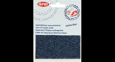 OPRY REPARATIEDOEK JEANS [ 7502 ] OPSTRIJKBAAR 10X40CM DUN DONKERBLAUW. 3 STUKS.