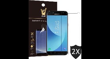 2x Screenprotector geschikt voor Samsung Galaxy J5 (2017) | Glas PET Folie Screen Protector Transparant iCall