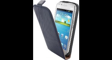 Mobiparts - blauw kreukelleer flipcase voor de Samsung Galaxy Core i8260
