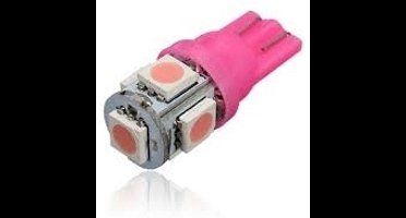 T10 - 12 volt - 5 LED - 5050 SMD - PINK