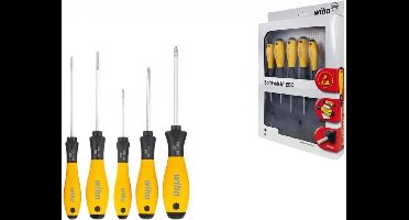 Wiha Schroevendraaierset ESD 5-delig Plat, Kruiskop Phillips