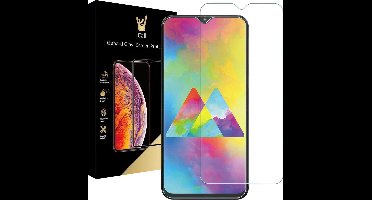 Screenprotector geschikt voor Samsung Galaxy M20 - Tempered Gehard Glas - Case Friendly - iCall
