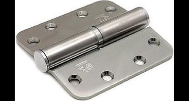 DULIMEX kogelpaumelle ronde hoeken 89 x 89mm geborsteld RVS rechts