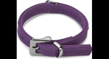 Beeztees leren halsband Buffalo Strass. Paars. 24 cm x 10 mm.
