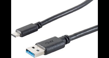 USB-C naar USB-A kabel - USB3.0 - tot 2A / zwart - 3 meter