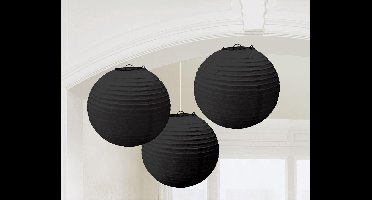 Amscan Lampionnen 24 Cm 3 Stuks Zwart